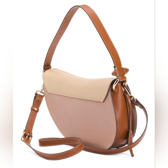 🔹️BOLDRINI🔹️ Made In Italy Leather Cuoio  Saddle Bag NWT ✨️🤎 - Picture 4 of 4
